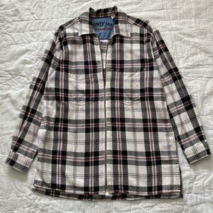 Vintage 90s County Seat Flannel Plaid Shirt Jacket Grunge Country Womens Small